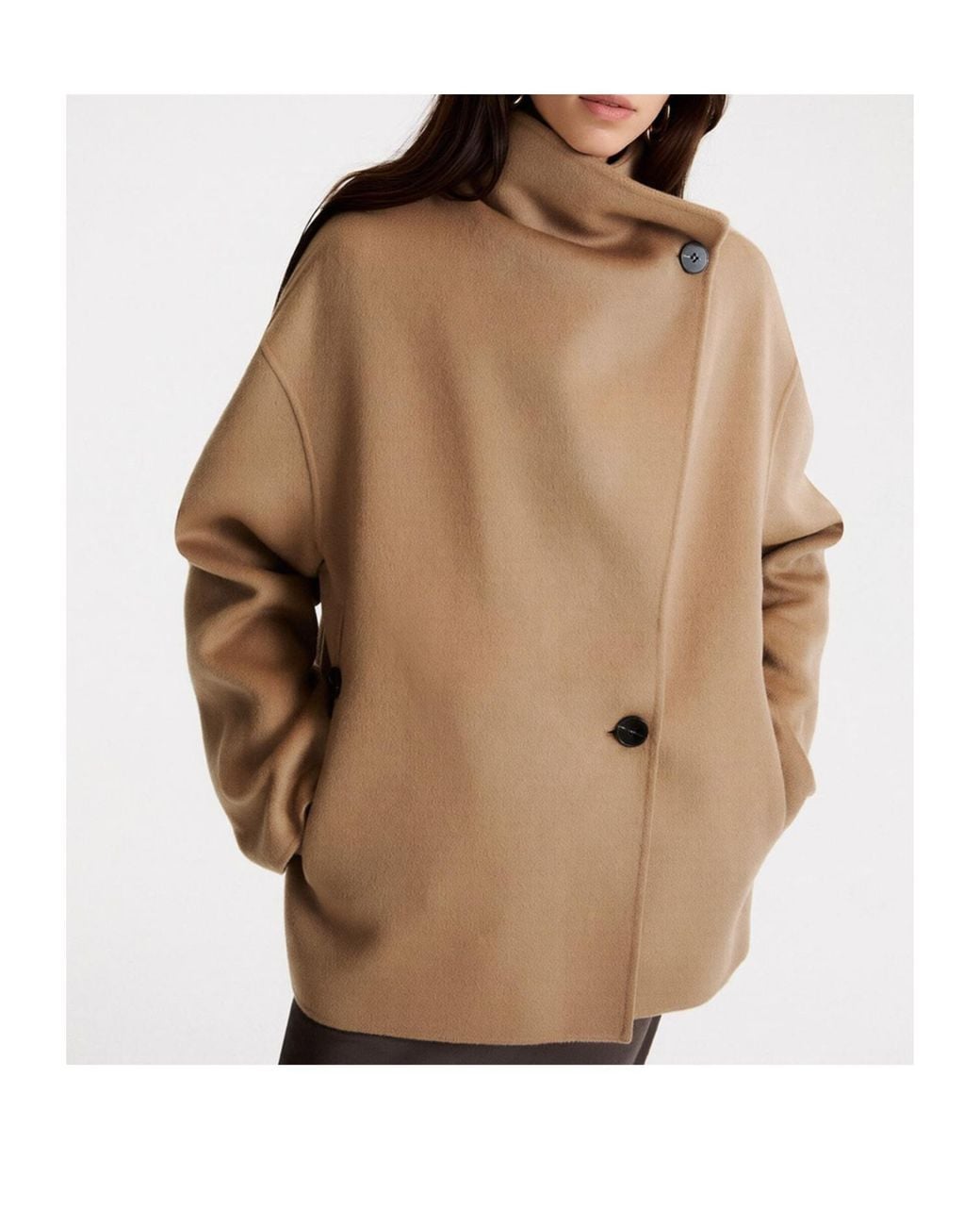 Marella Brown Single Breasted Coat