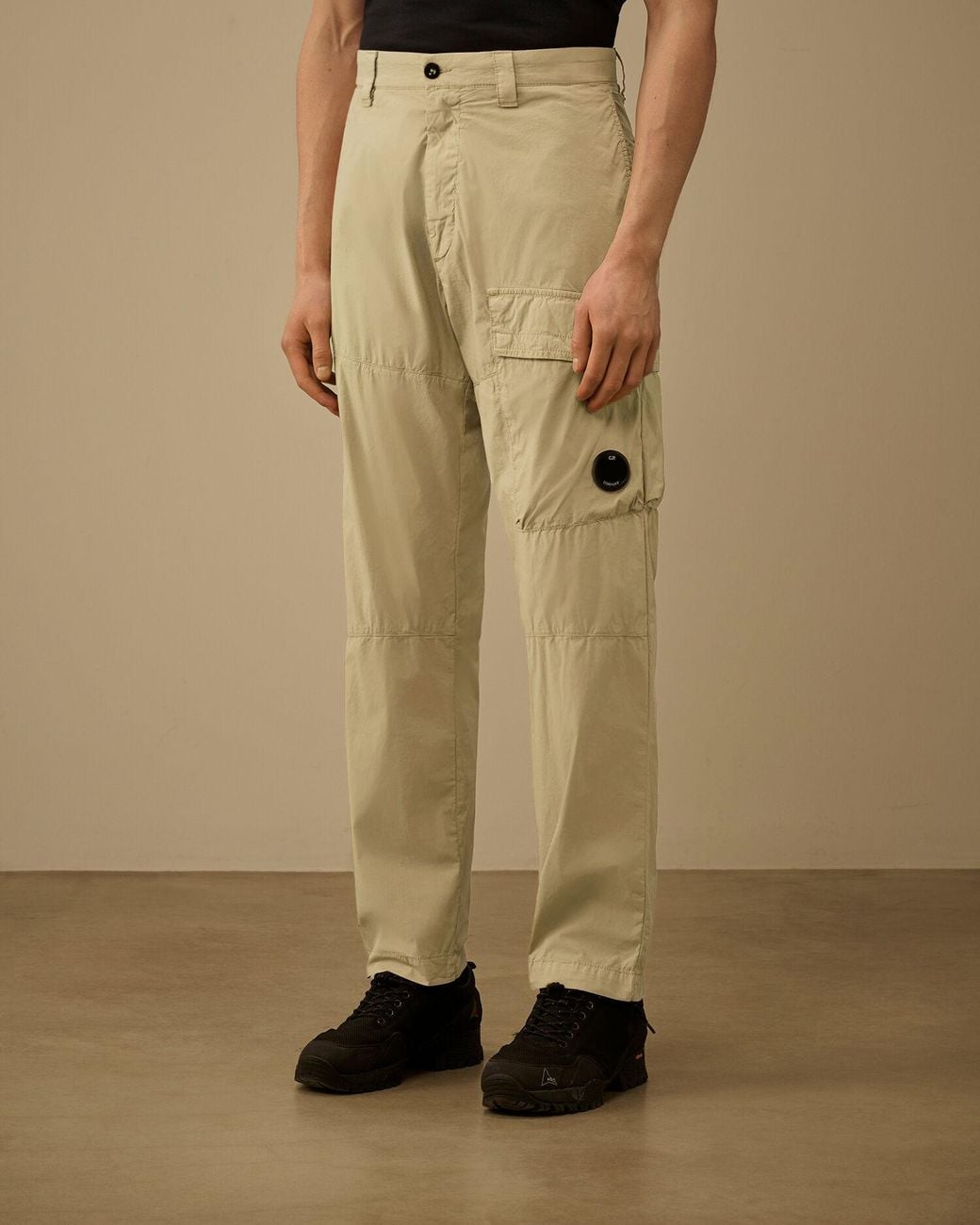 C P Company Natural Tapered Cargo Trousers for men
