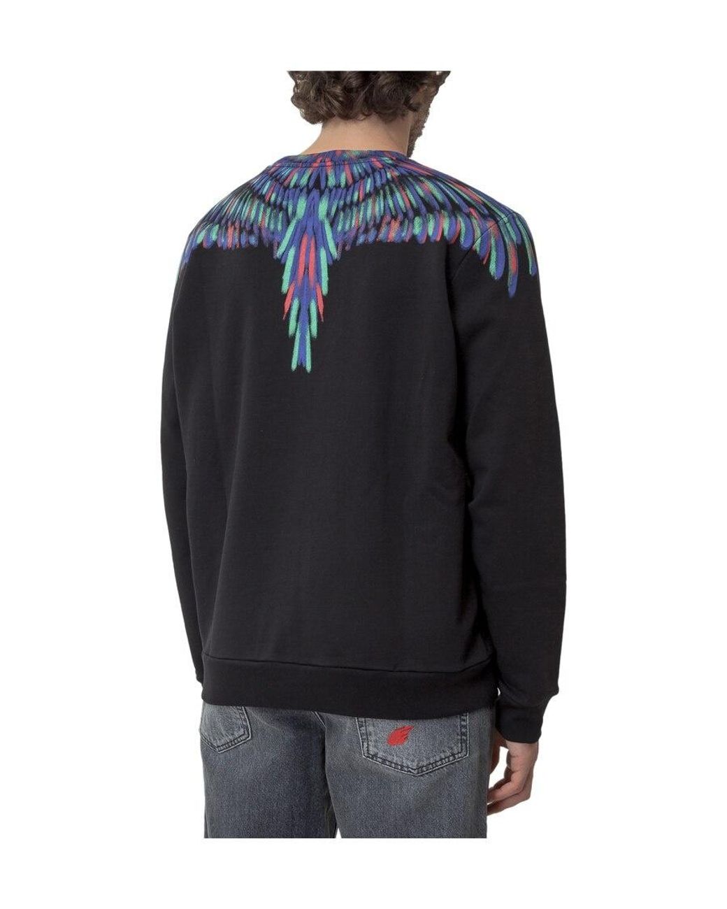 Marcelo Burlon Blue Wings Print Sweatshirt for men
