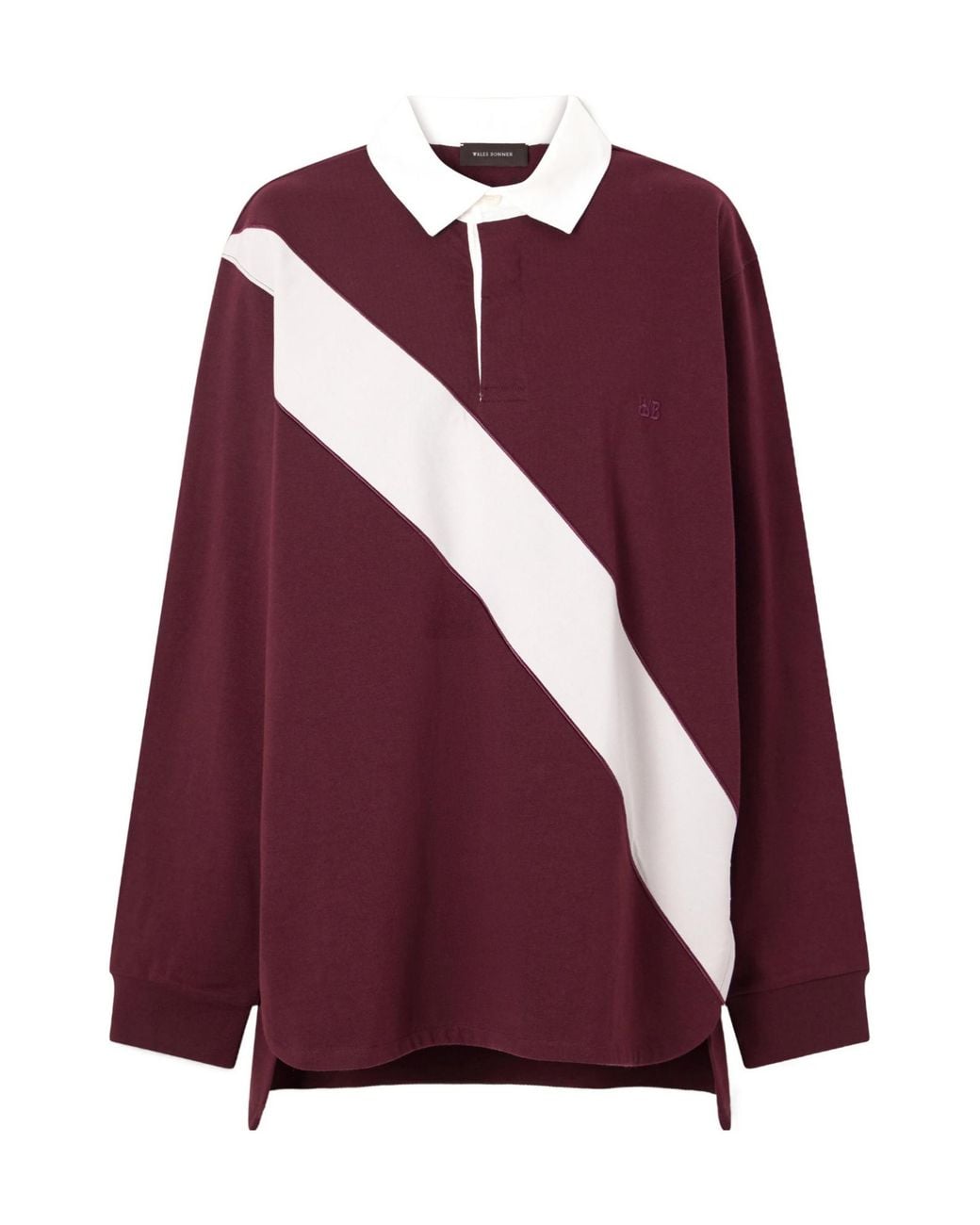 Wales Bonner Purple Minimal Long-Sleeve Polo Shirt