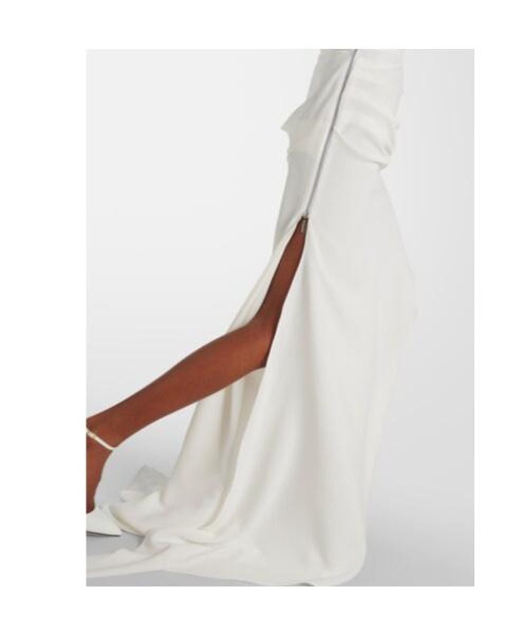Maticevski White Darkness One-Shoulder Gown