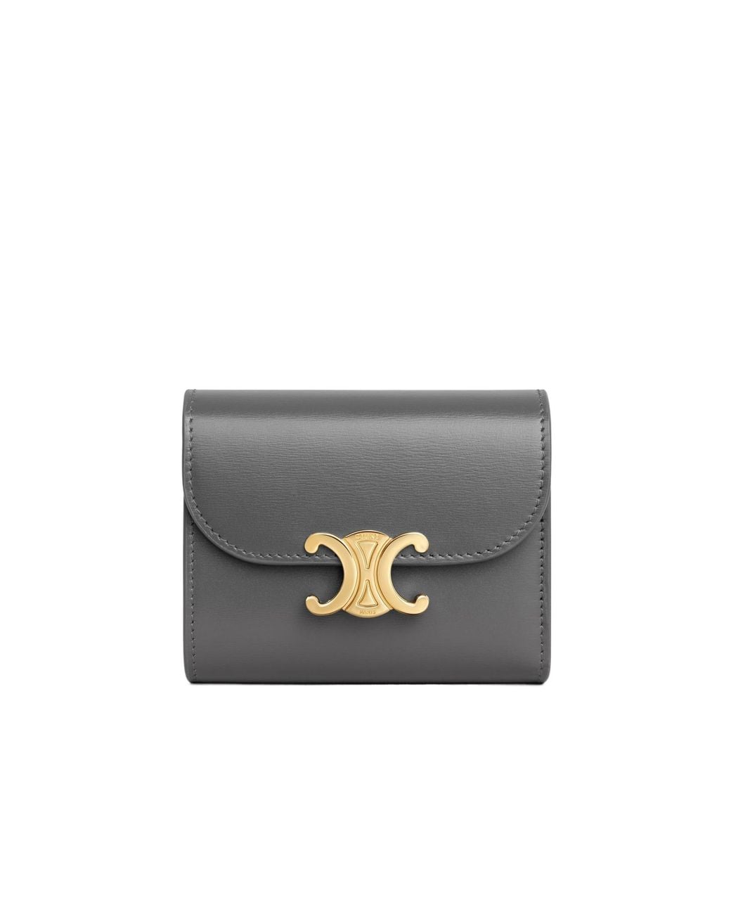 Céline Gray Small Flap Wallet Triomphe