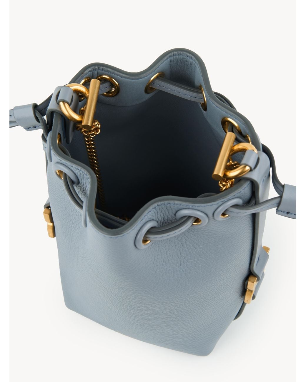 Chloé Blue Tasche Leather Bucket Bag