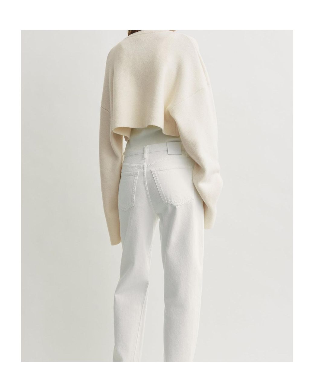 Totême Natural Totême Crewneck Cropped Cardigan