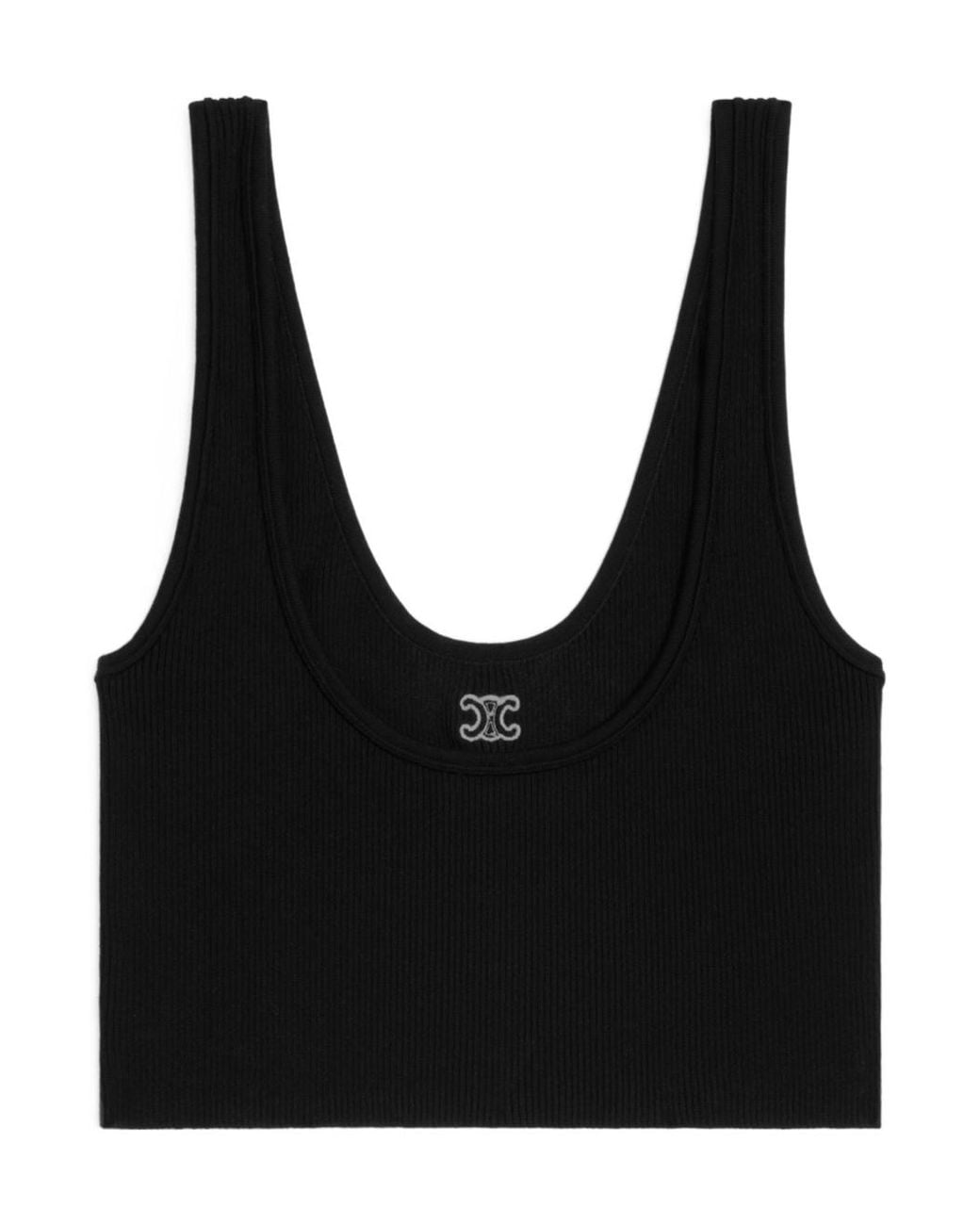 Celine Triomphe Bra in Black | Lyst