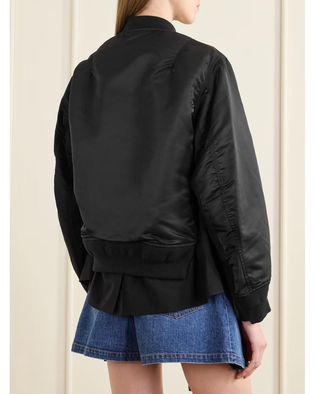 Sacai Black Twill Suiting Blouson