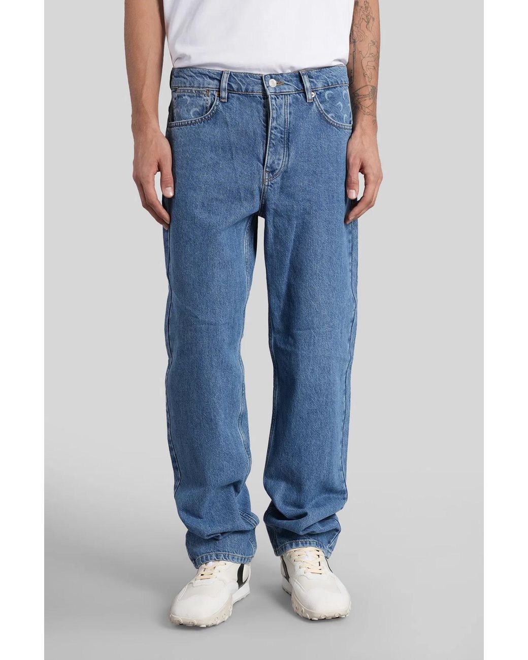 MARINE SERRE Blue Jeans for men