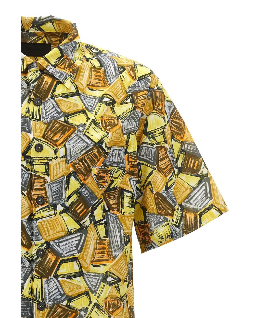 Prada Yellow 'Batista Triangl' Shirt for men