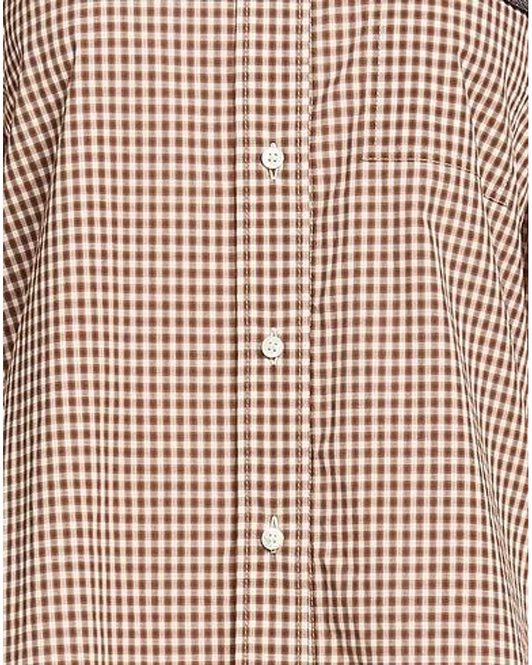 Brunello Cucinelli Brown Patterned Shirts Blouses