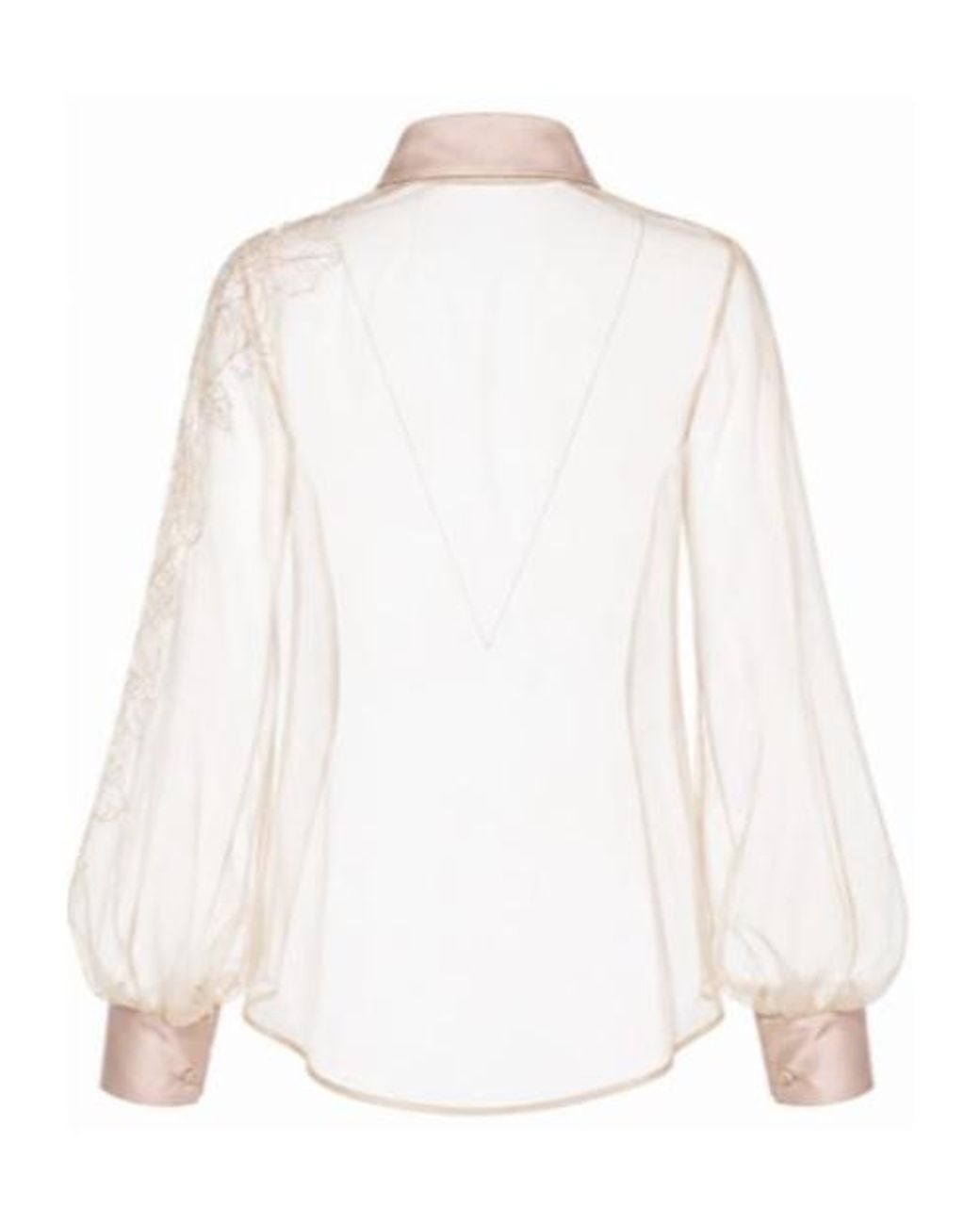 D.exterior White Long-Sleeve Shirt With Snap Closures