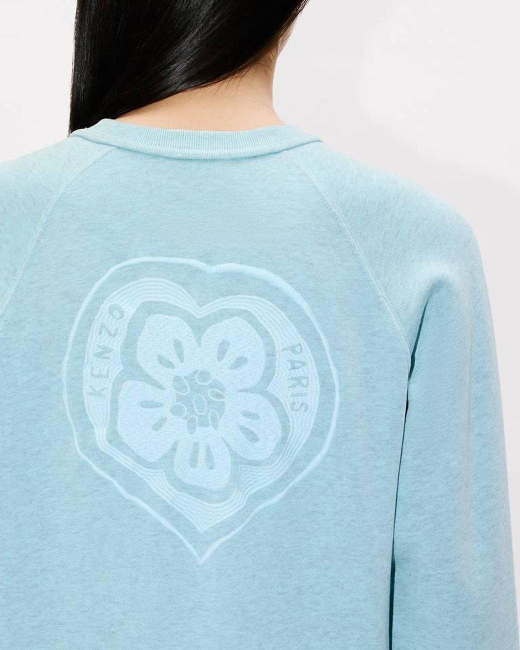 KENZO Blue Embroidered Logo Sweatshirt