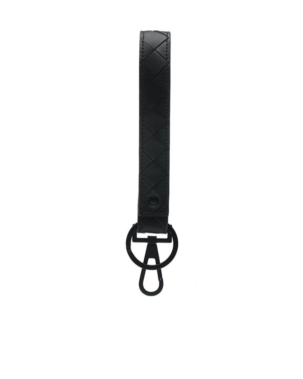 Bottega Veneta White Logo Keychain for men