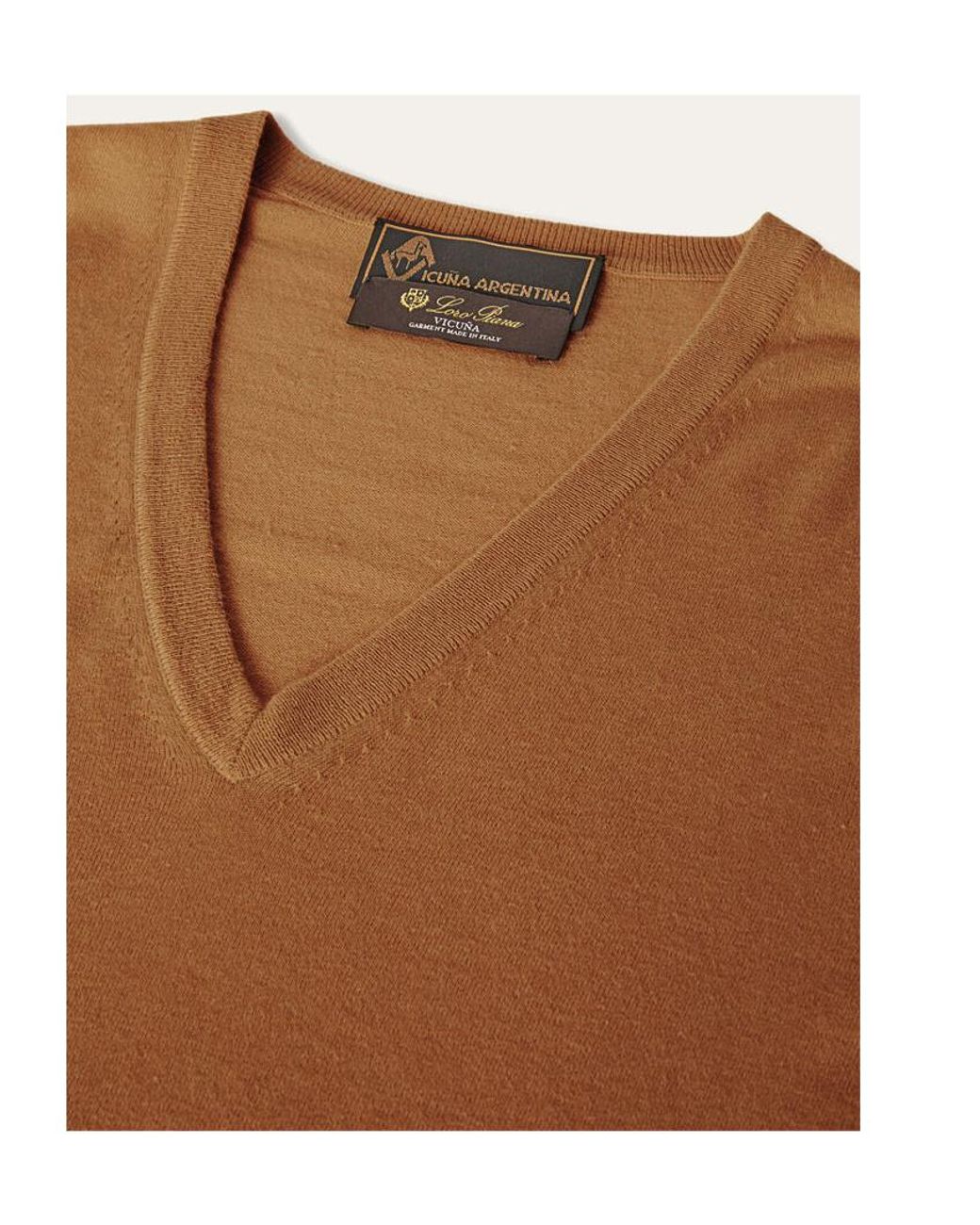 Loro Piana Brown V-Neck