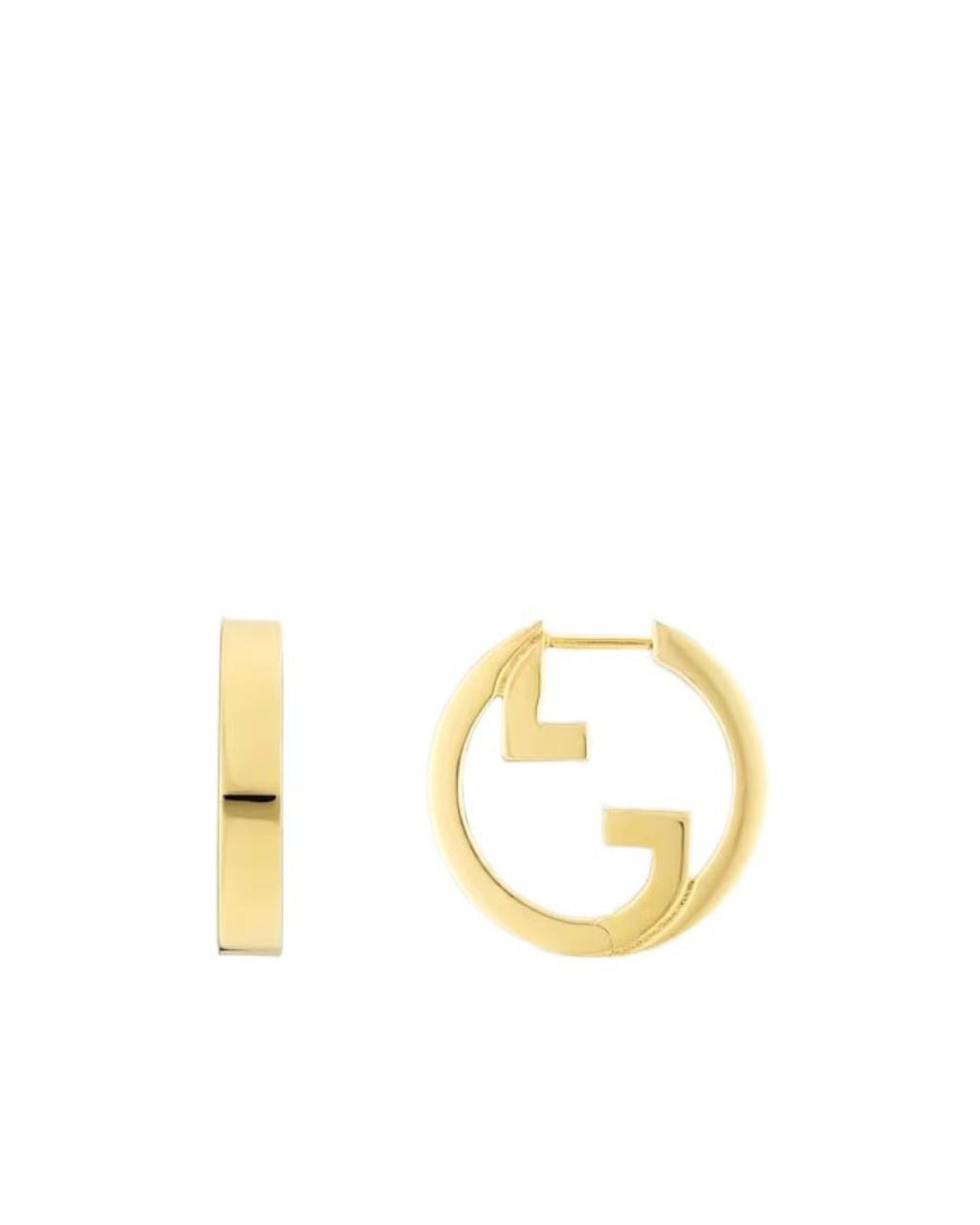 Gucci Metallic Blondie Polished Effect Hoop Earrings