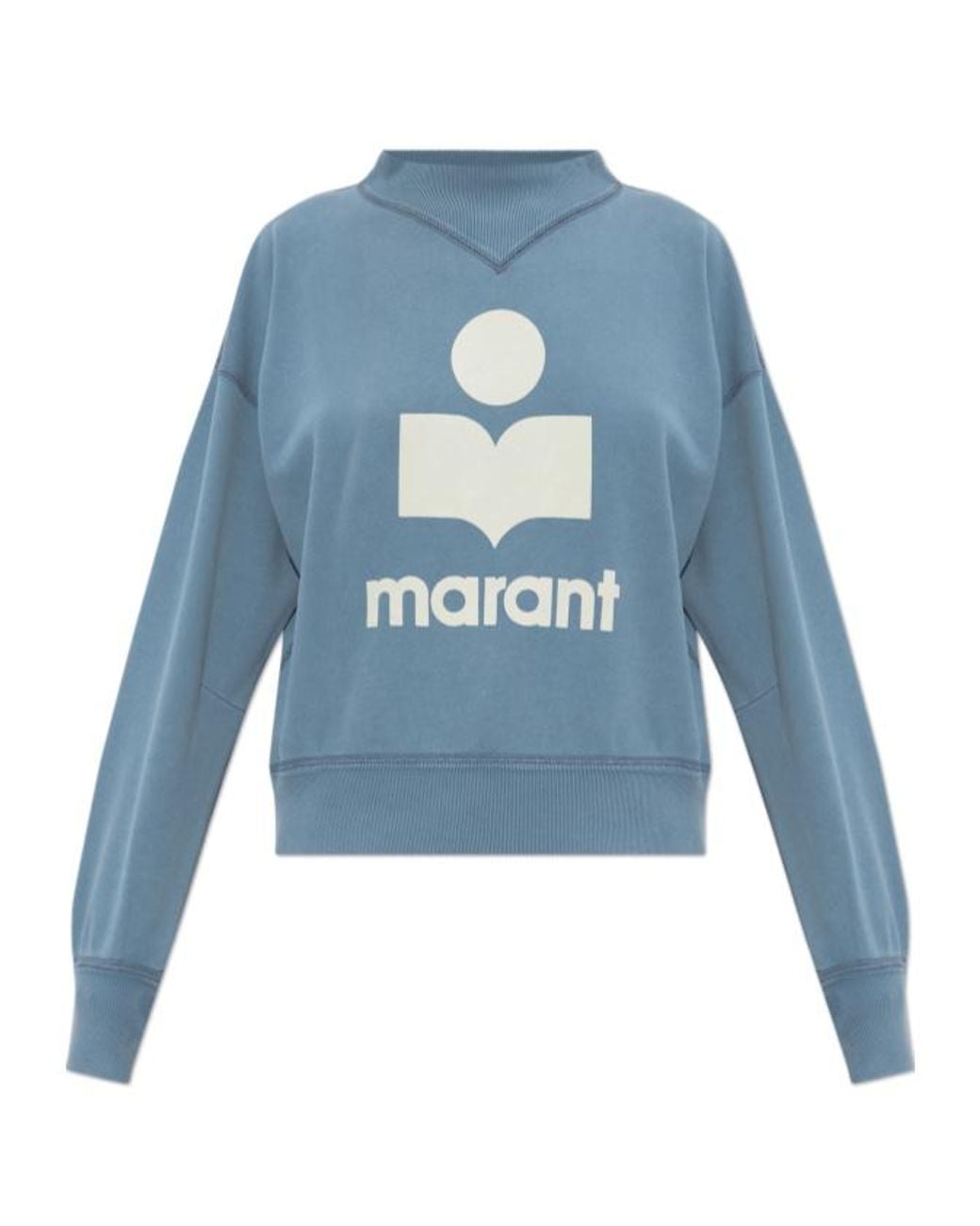 Isabel Marant Blue Slate Ecru Cotton Jersey