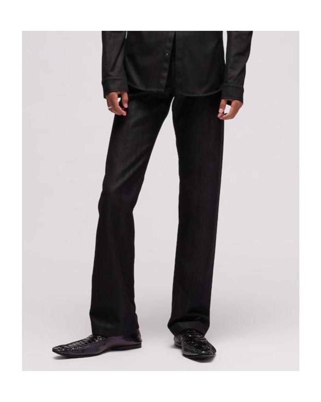 Gucci Black Cotton Blend Denim Pants for men