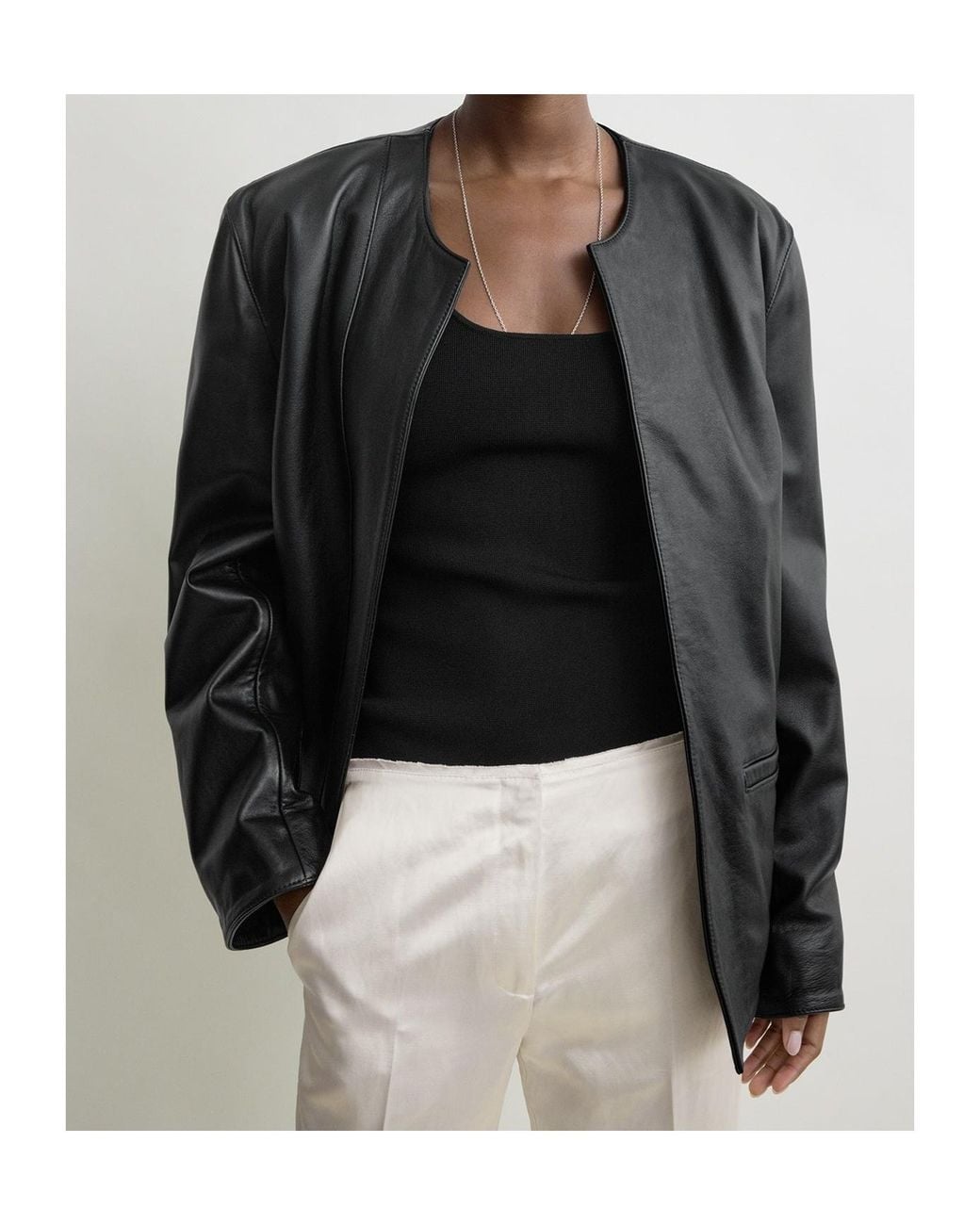 Totême  Black Totême Minimal Biker Jacket
