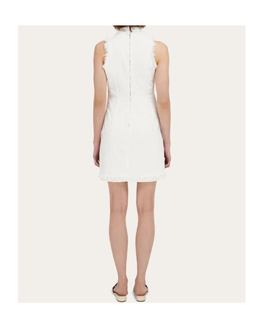 Ferragamo White Short Denim Dress