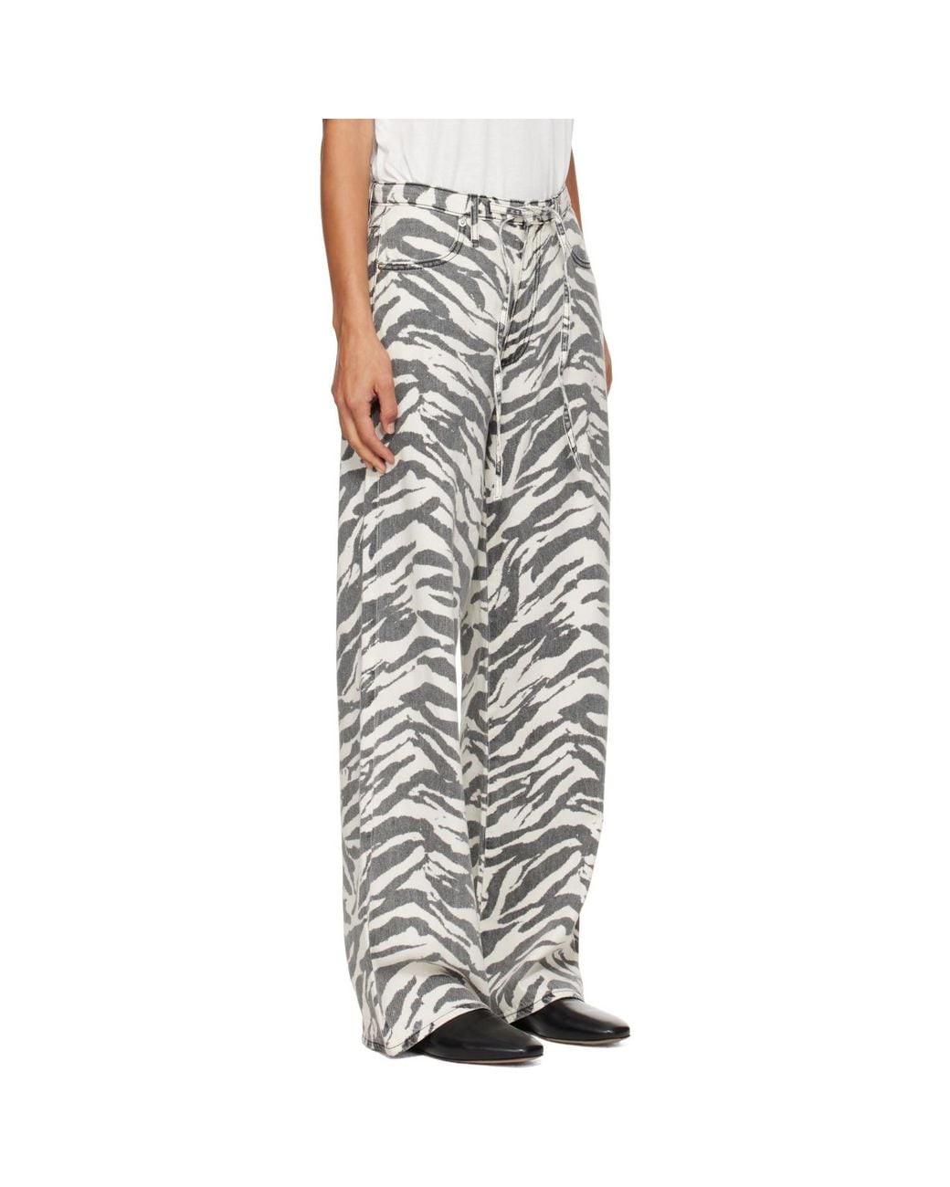 Rag & Bone Gray Lace-Up Jeans
