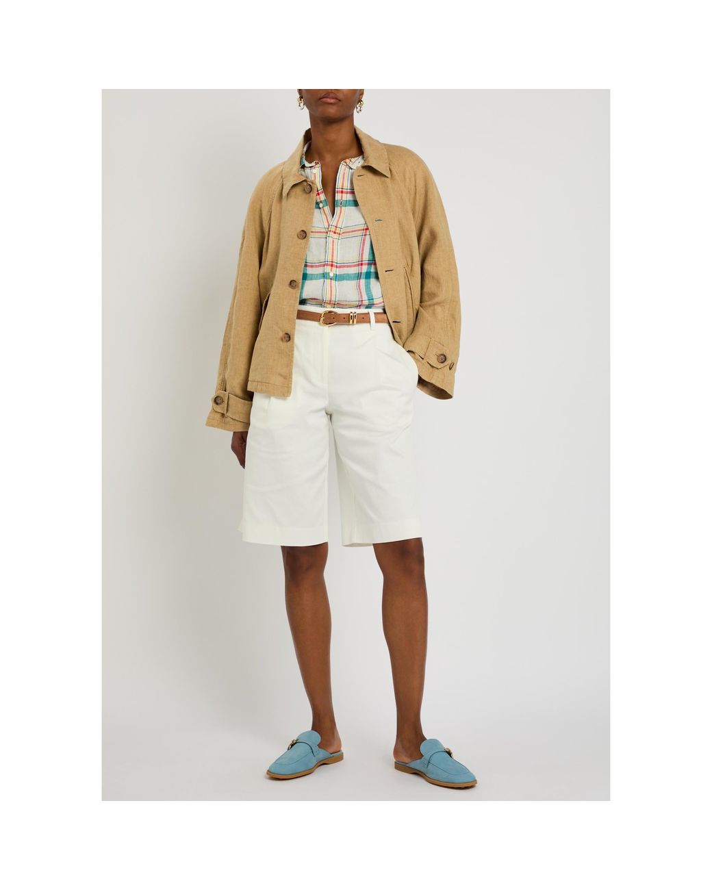 Polo Ralph Lauren Natural Simple Linen Shirt Coat