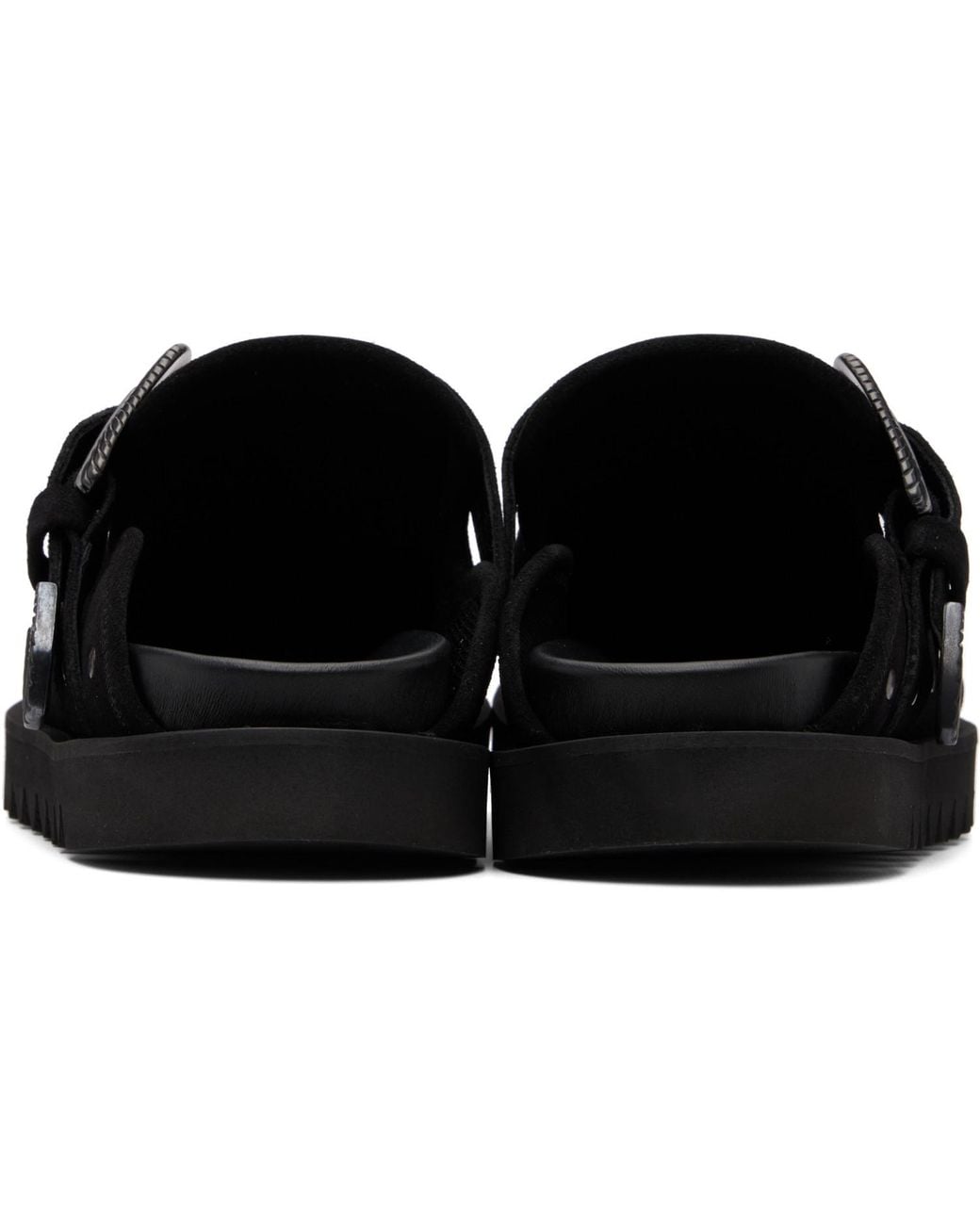 Toga Virilis Black Eyelet Metal Sabot Muller Shoes for men