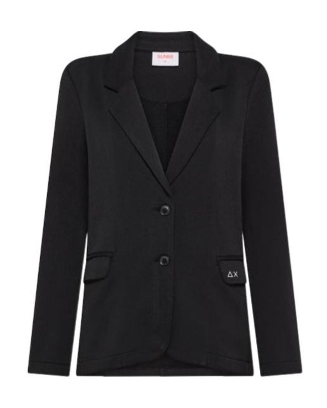 Sun 68 Black Basic Fleece Blazer