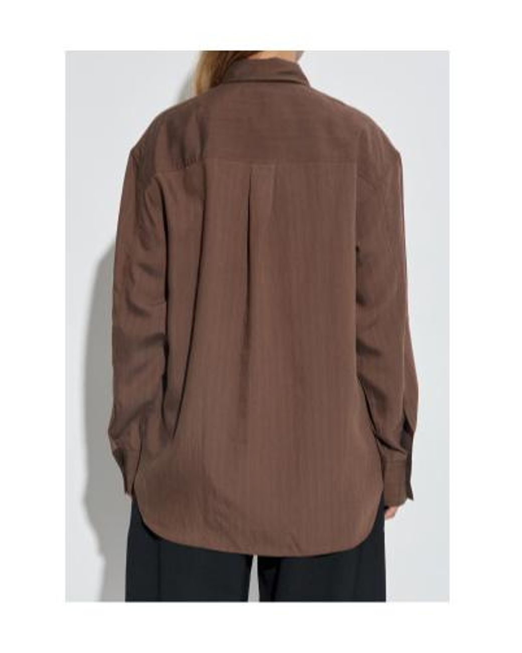 Studio Nicholson Brown Leto Oversized Shirt