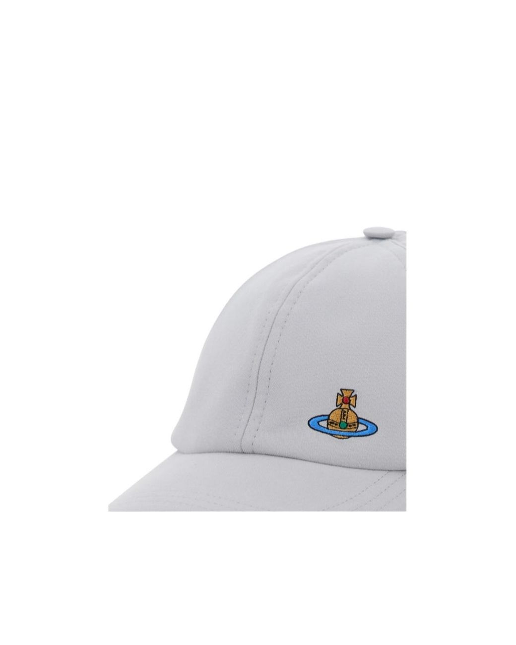 Vivienne Westwood White Logo Embroidered Cap for men