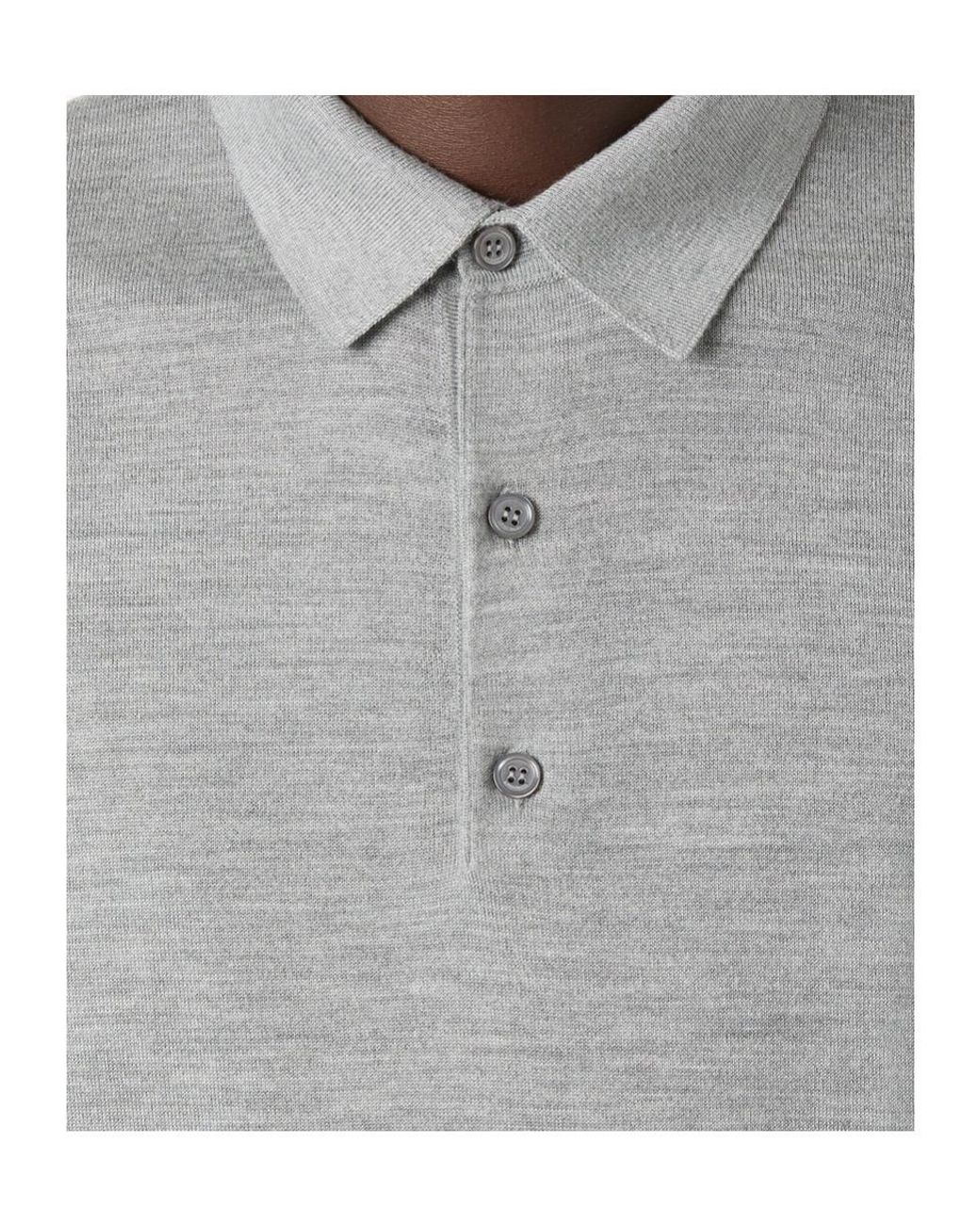Loro Piana Gray Sottile Polo Shirt for men