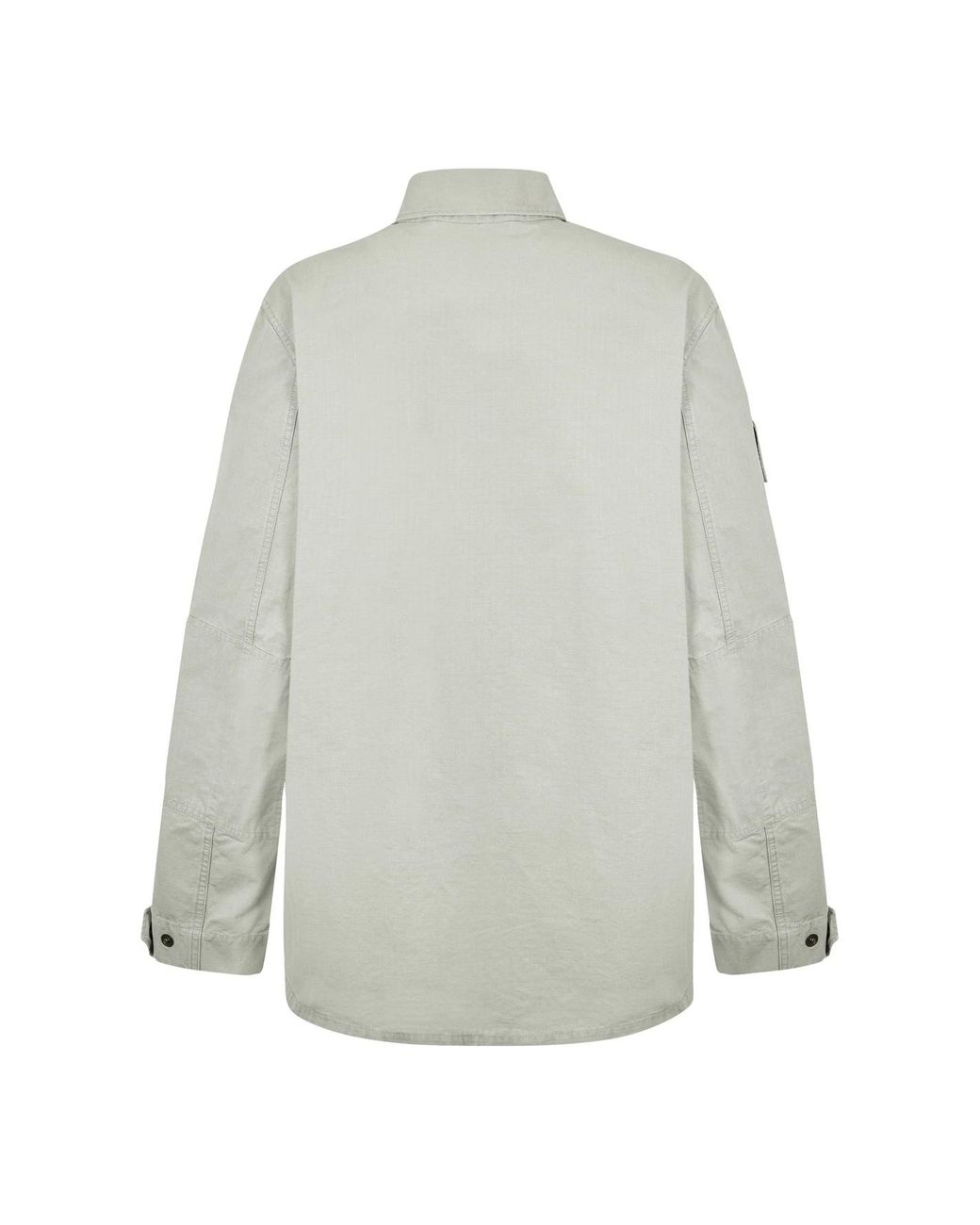 Balenciaga Gray Military Long Sleeve Shirt for men