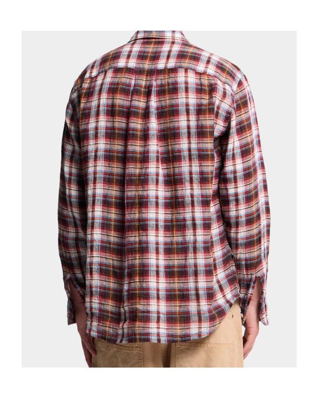 DSquared² Red Checked Pocket Shirt for men
