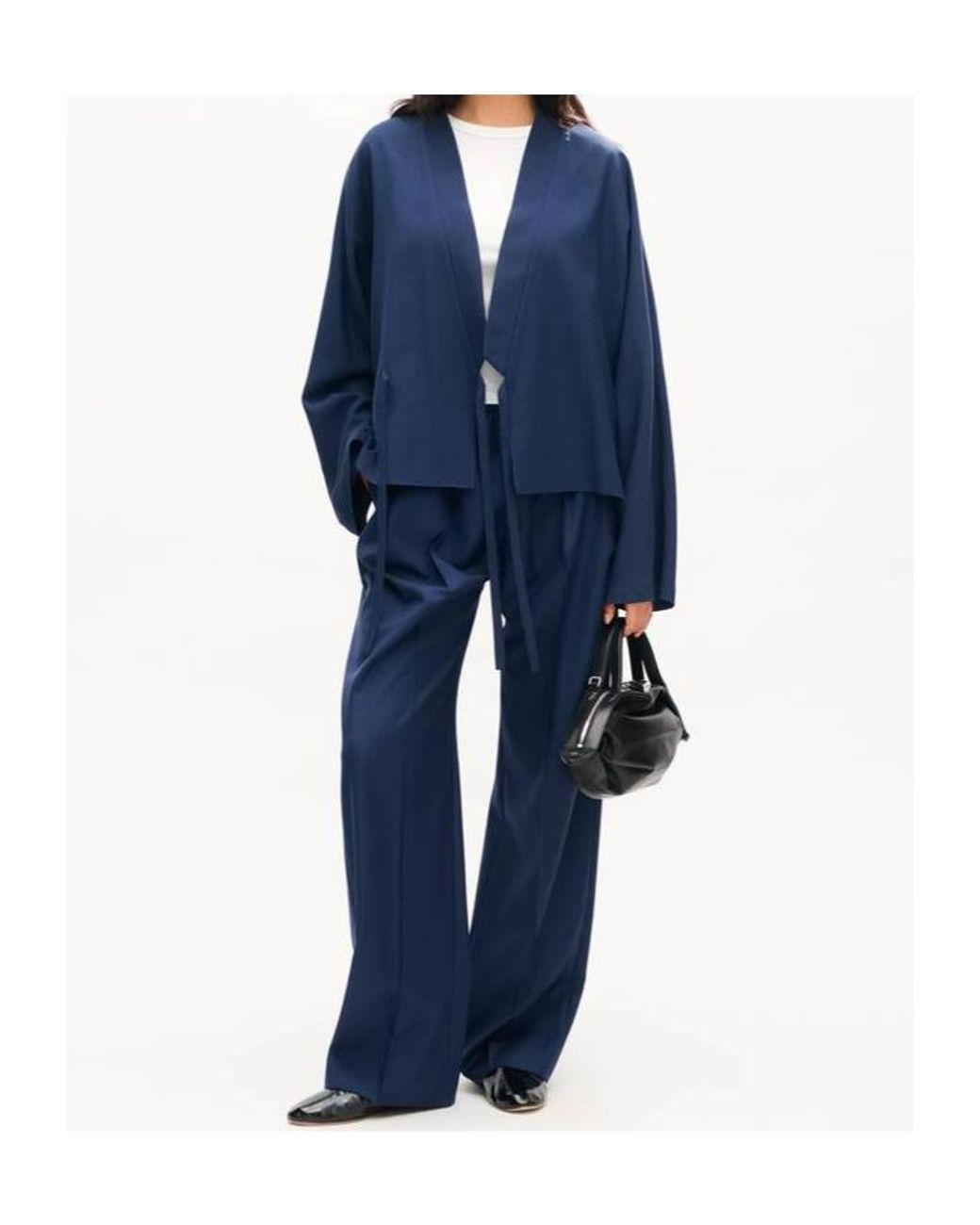 KENZO Blue Wrap Kimono Jacket