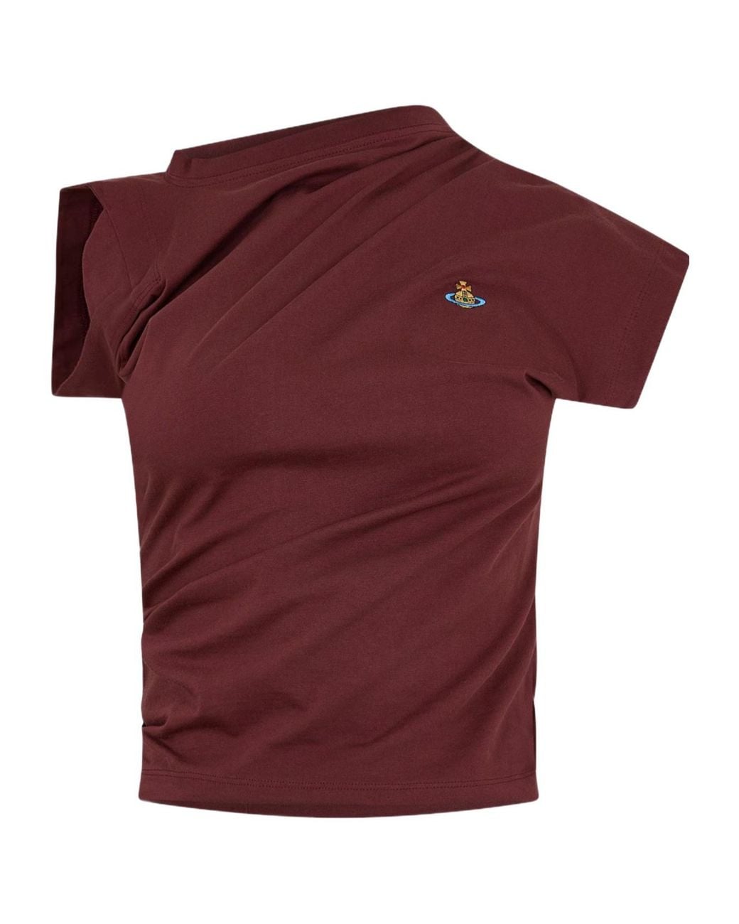 Vivienne Westwood Red Asymmetrical Design T-Shirt