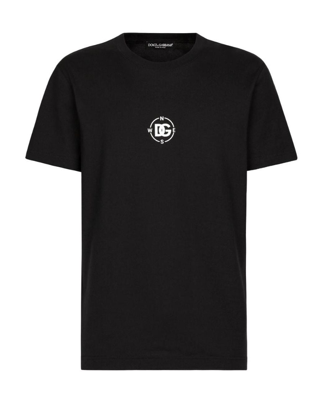 Dolce & Gabbana Black Marina Printed Short-Sleeved T-Shirt for men