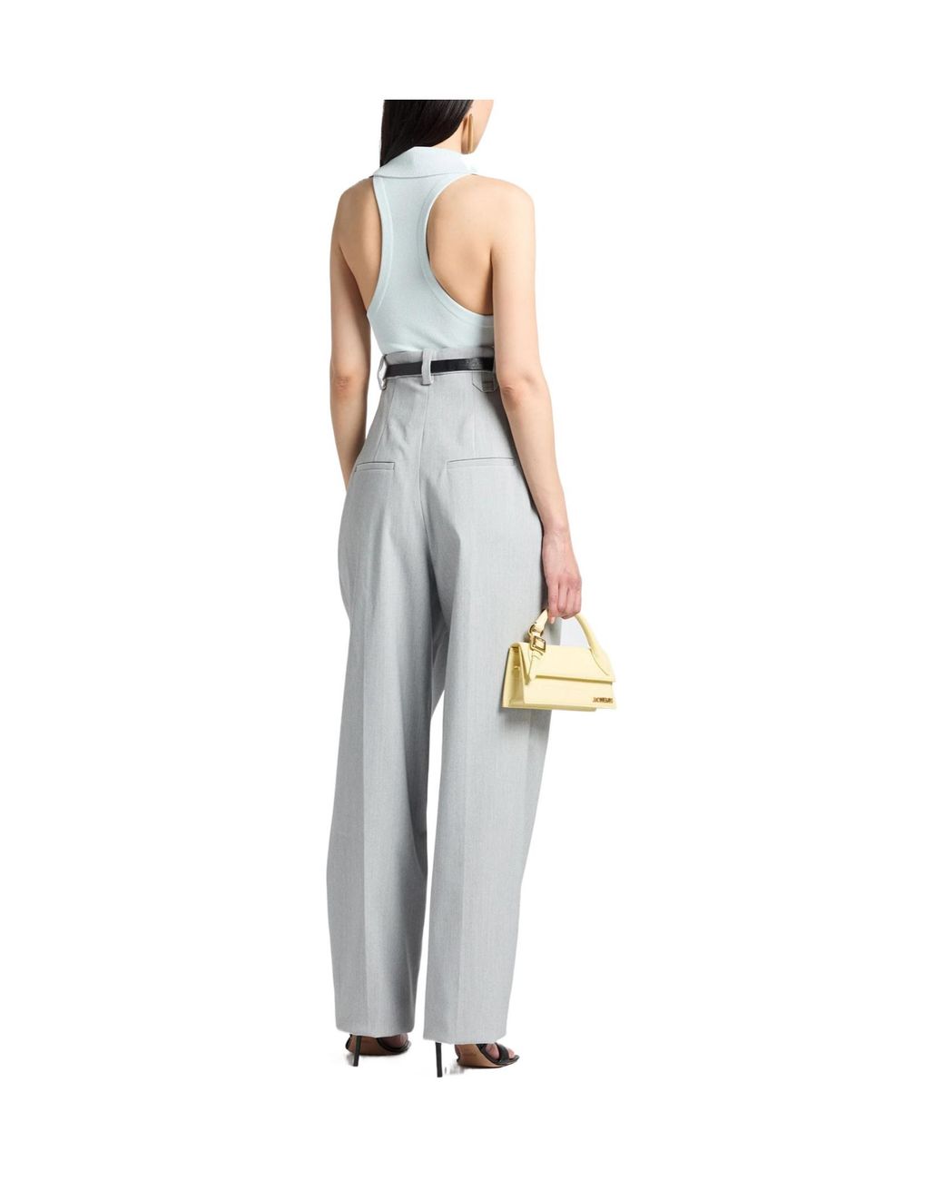 Jacquemus White Light Pants Polyester, Cotton, Virgin Wool, Elastane