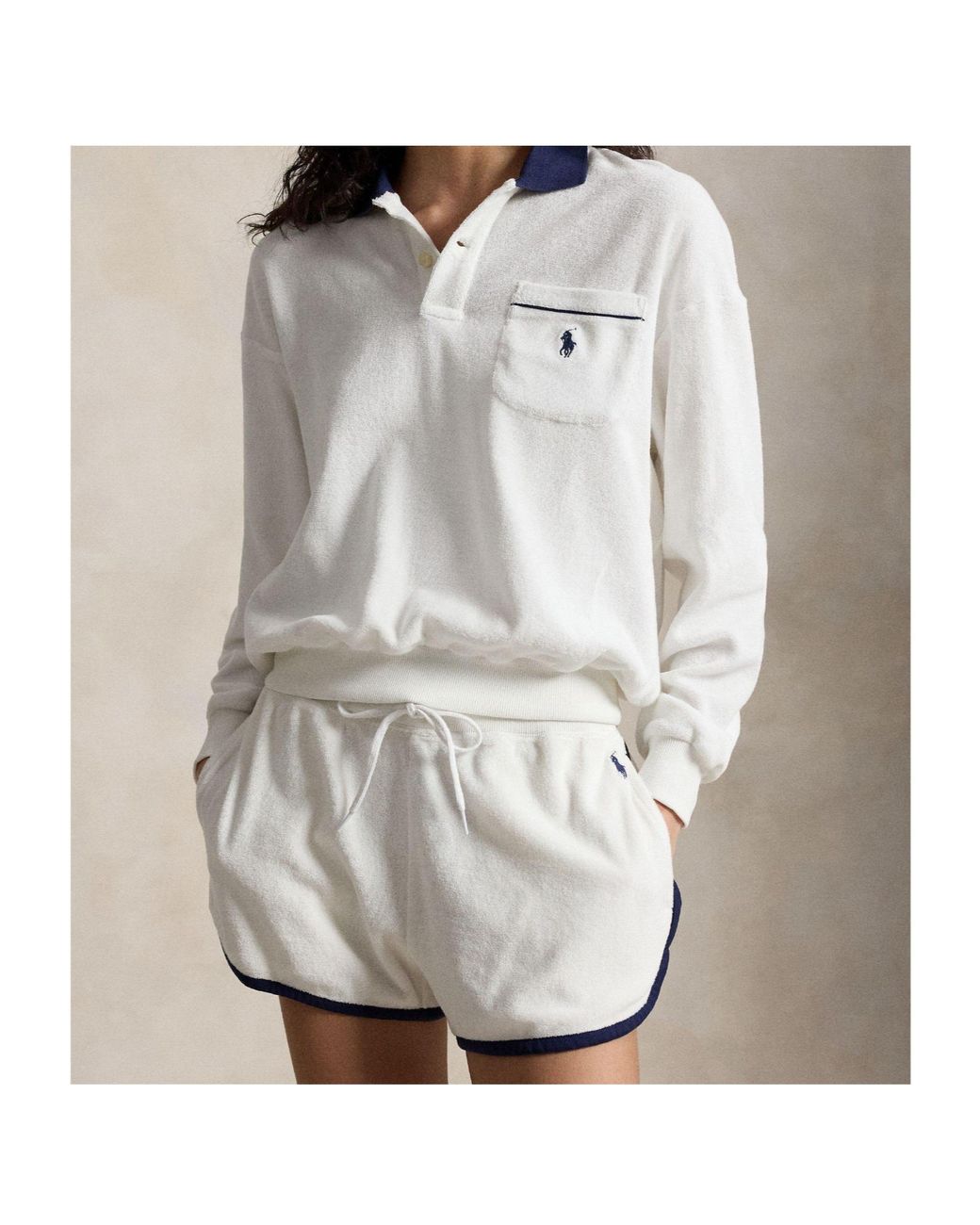 Polo Ralph Lauren White Long-Sleeved Polo Shirt