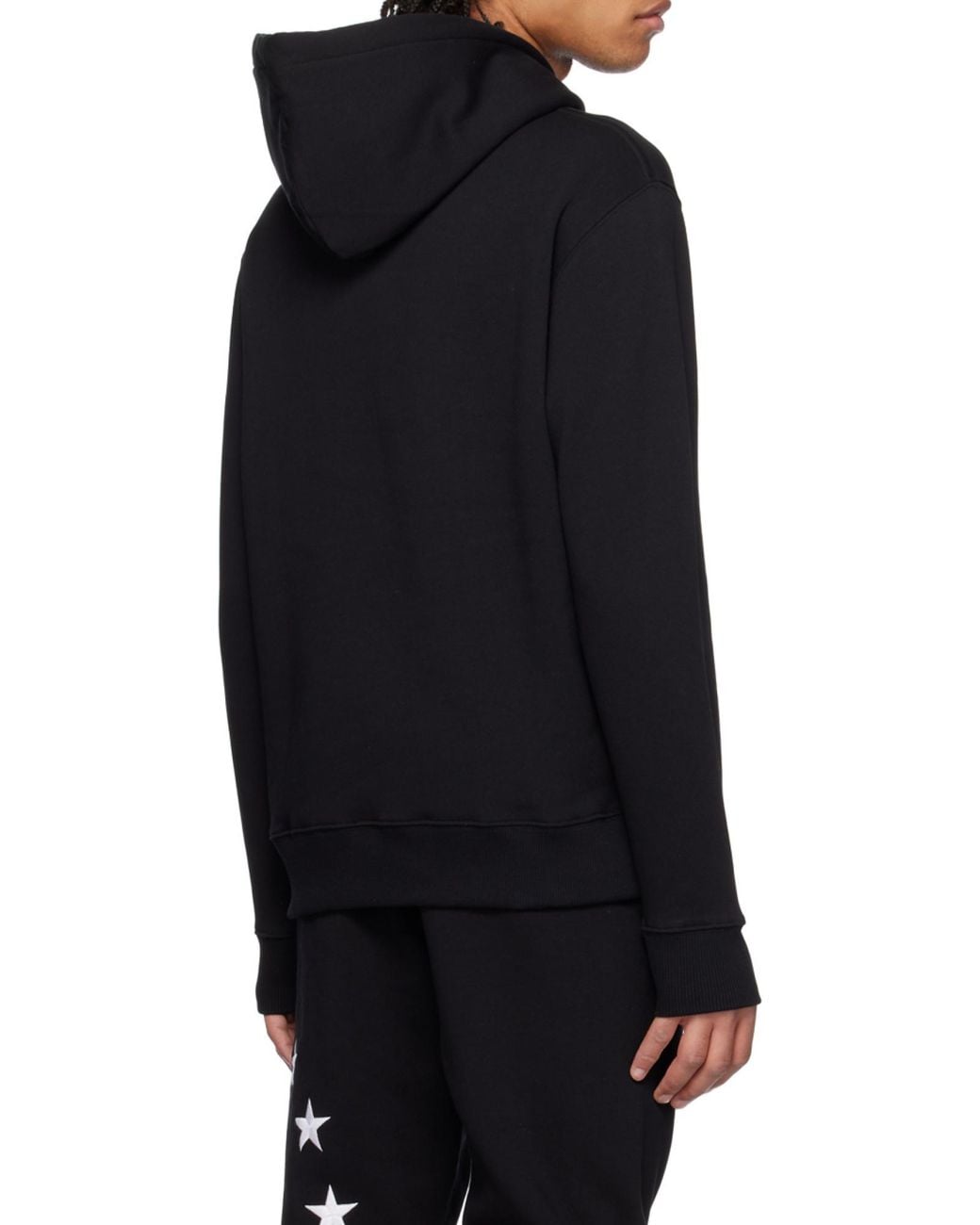 Etudes Studio Black Logo Embroidered Drawstring Hoodie for men