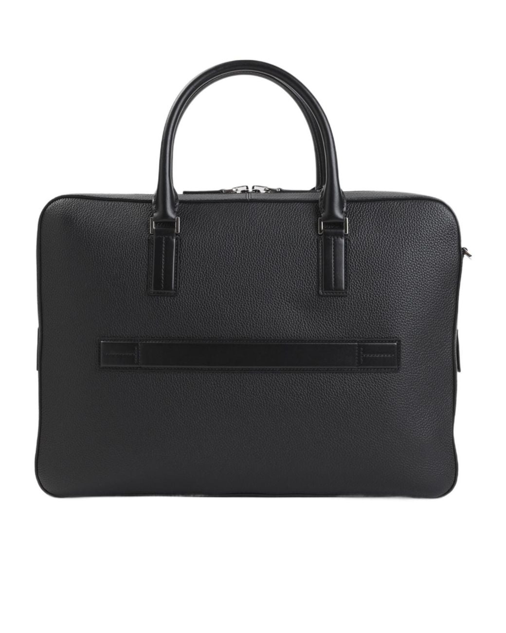 Tom Ford Black Elliot Logo Stamp Briefcase for men