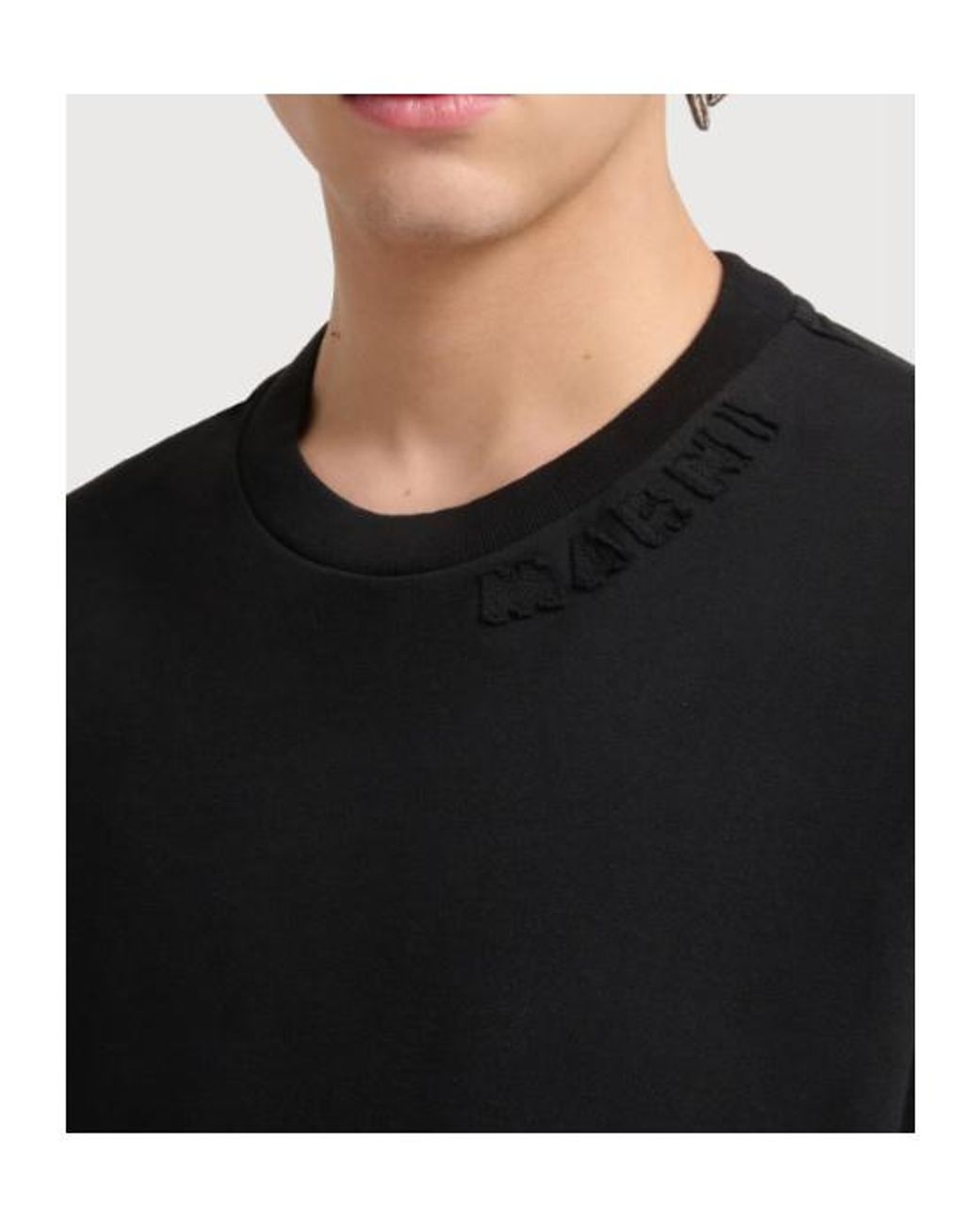 Marni Black Logo-Patch Long-Sleeve T-Shirt for men