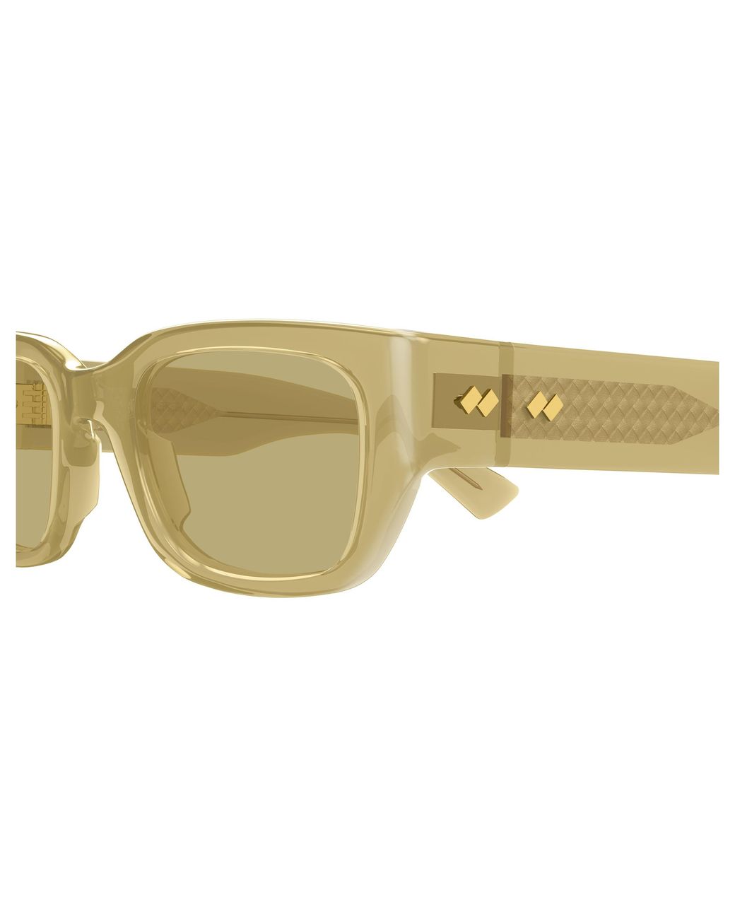 Bottega Veneta Metallic Eyewear Intrecciato Square Sunglasses for men