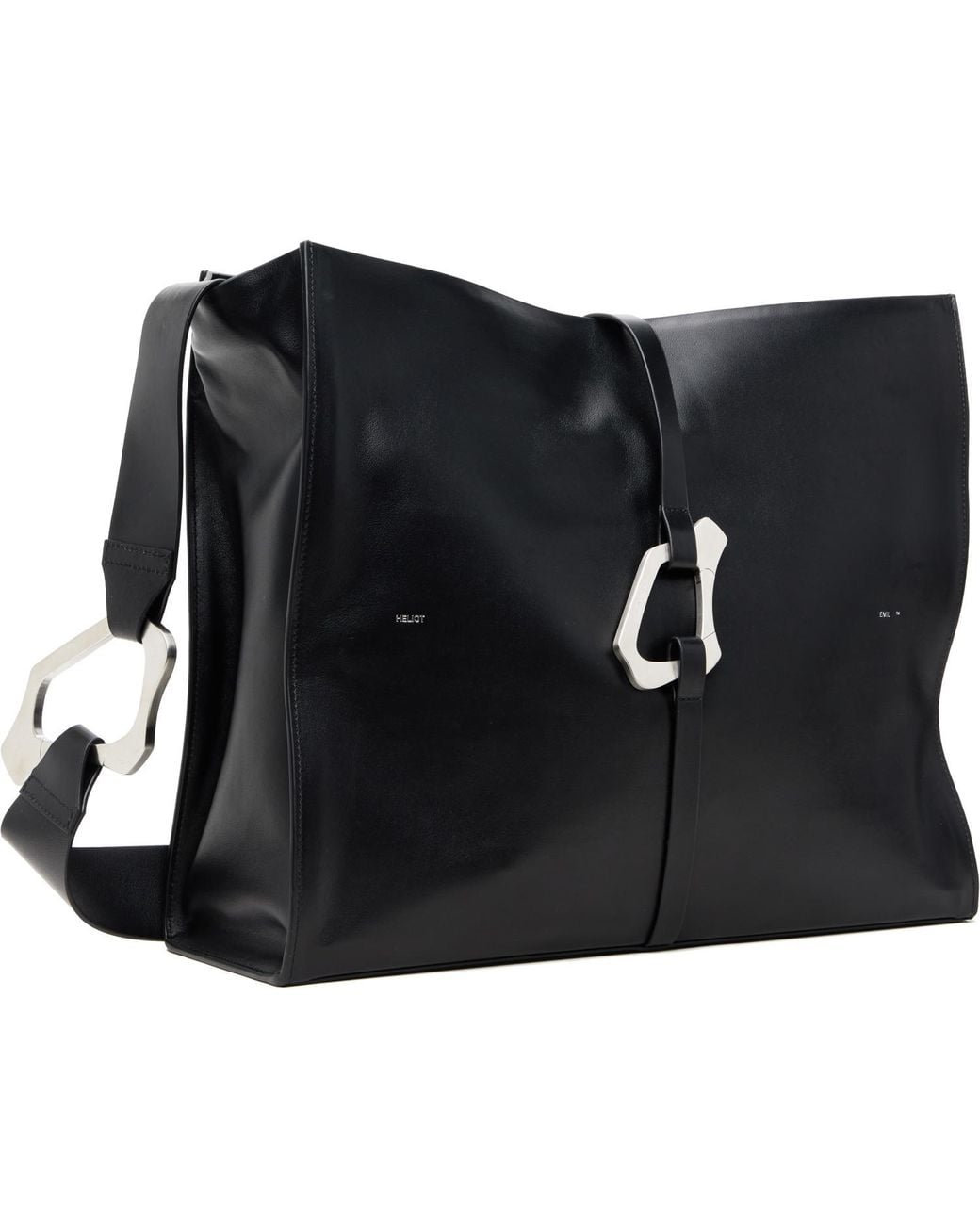 HELIOT EMIL Black Luculent Tote Bag for men