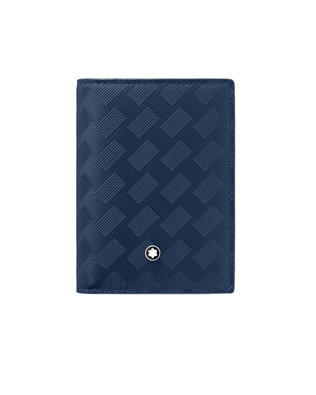 Montblanc Blue Logo Detailed Bi-Fold Wallet for men