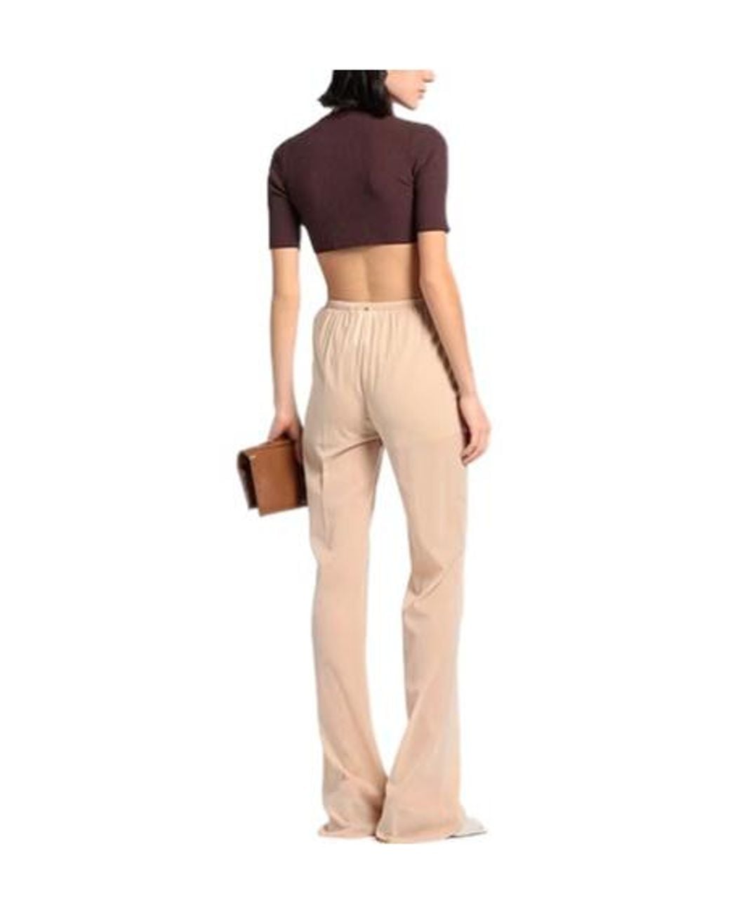 Sportmax Natural Solid Casual Trousers