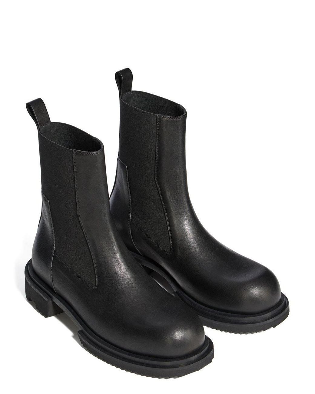 Rick Owens Black Beatle Gabe Chelsea Boots for men