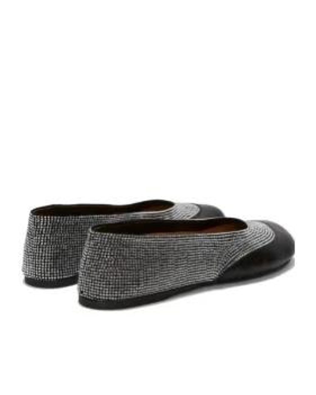 J.W. Anderson Black Crystal Embellished Ballet Flats