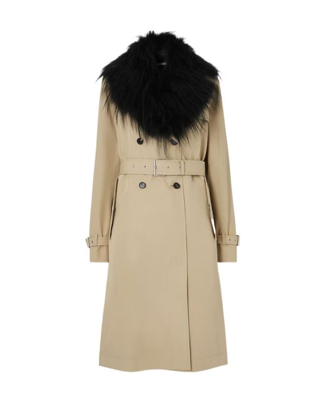 Fendi Natural Cotton Trench Coat