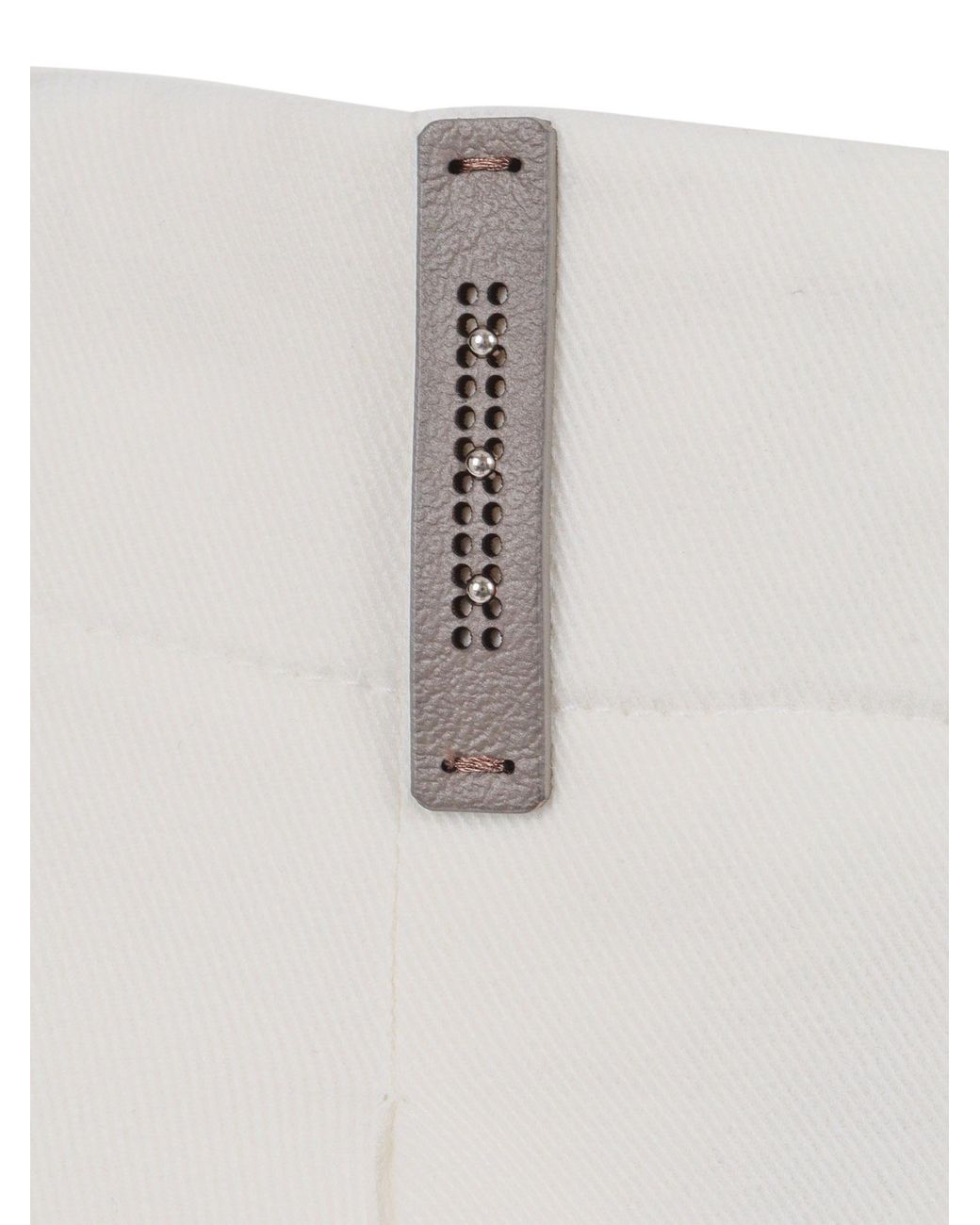 Peserico White Pleated Straight Leg Trousers