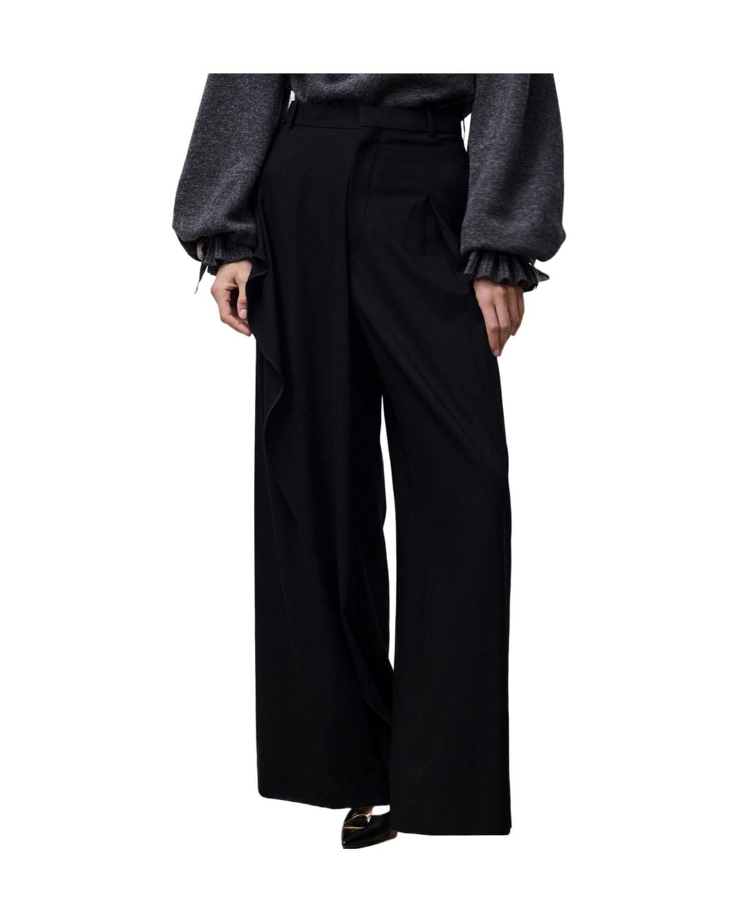 Dior Black Draped Regular-Fit Pants