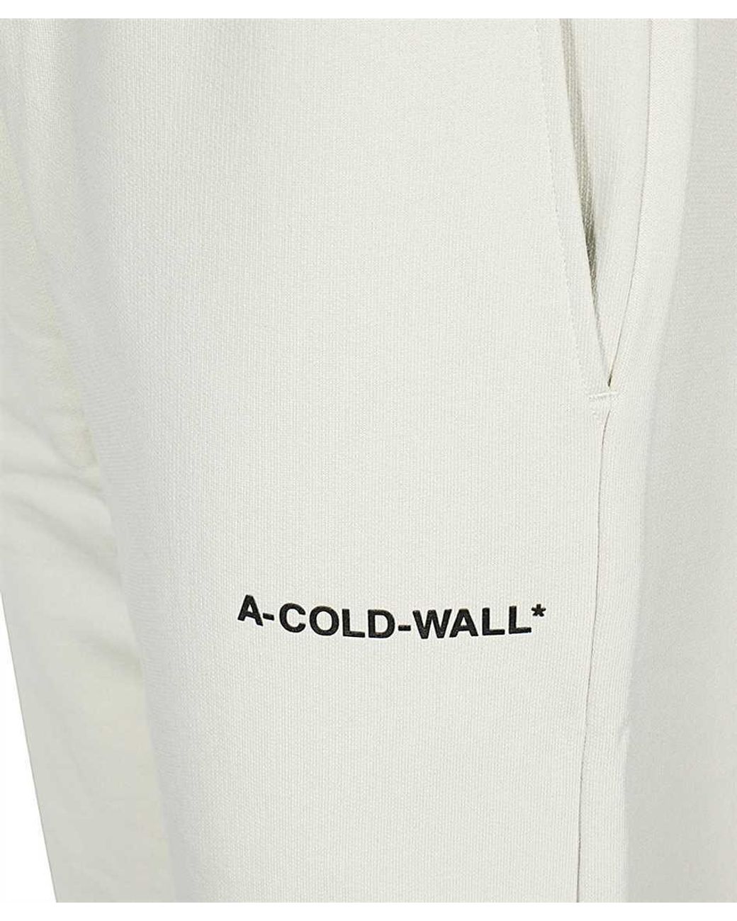 A_COLD_WALL* White Logo-Print Cotton Track Pants for men