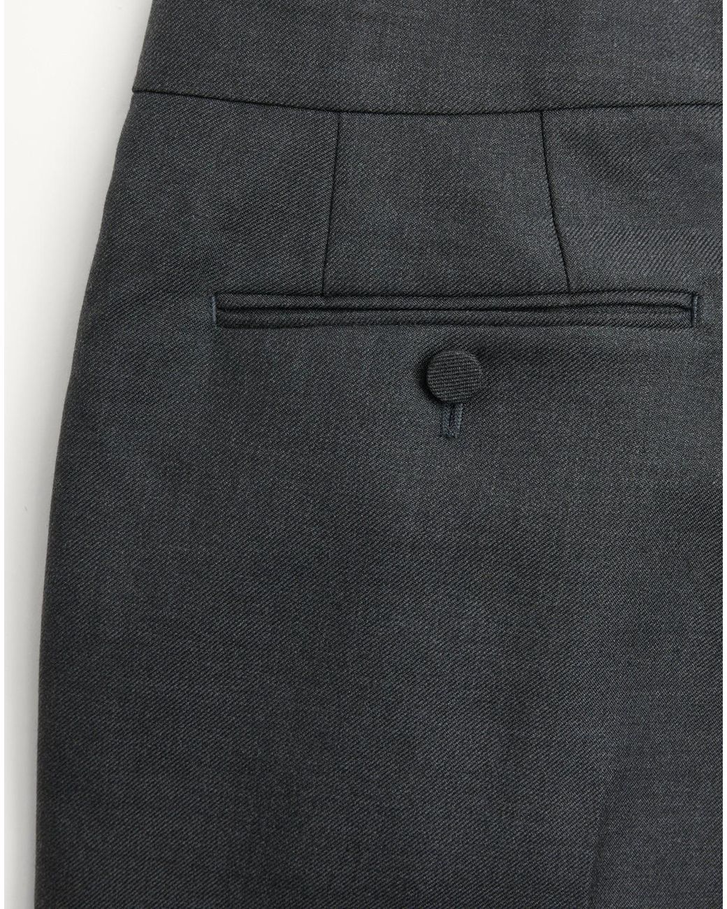 Valentino Gray Gabardine Straight Leg Pants for men